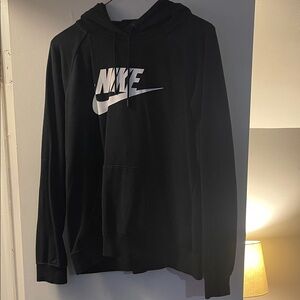 Nike Women’s Black Hoodie with White Logo